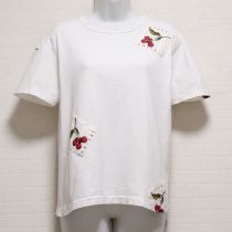 アツキオオニシ◇白チェリーパッチTシャツ