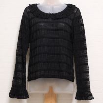 黒ストレッチレースカットソー