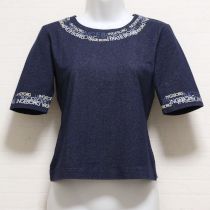 ネイビーロゴプリントTシャツ【S】