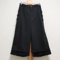 黒ローン使いワイドパンツ【4(L)】