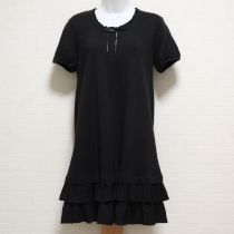 黒段々フリルカットソーチュニック