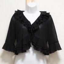 黒フリルカーディガン