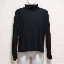 黒シャーリングタートルネックカットソー【3(9号)】