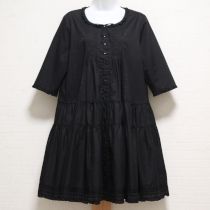 黒倒しタックローンチュニックブラウス【4(L)】