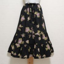 黒すみれブーケptスカート
