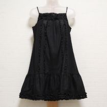 黒ローン使いカットソーキャミチュニック