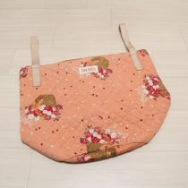 オレンジ系水玉花かごptバケツバッグ