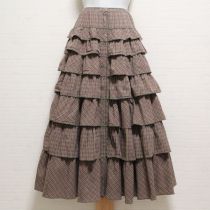 パープル系オリチェ段々スカート
