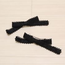 黒リボンバレッタ2個セット