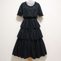 黒ピコット使い段々ワンピース