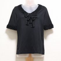 黒リボンフリルカットソー【11号】