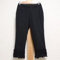 黒クロッシェ使いパンツ【7号】