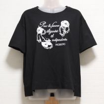 黒カメリアアクセサリーpt.Tシャツ【9号】