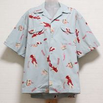水色風鈴金魚コットンアロハ【M】