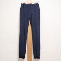 紺裾レースデニム風レギンス【L】