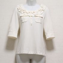 オフ白フリル使いカットソー【11号】