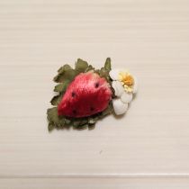 赤一粒苺2WAYコサージュ