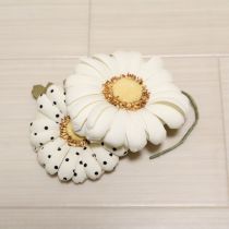 白系雛菊2輪コサージュ