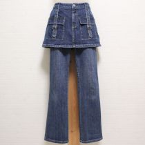紺タブリエ付きパンツ【S】