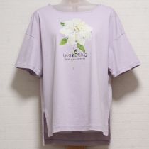 パープル40th限定INGEBORG×中川 清美くちなしプリントTシャツ