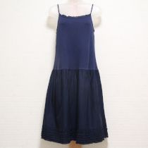 紺ローン使いカットソーキャミチュニック