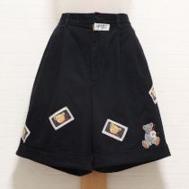 黒ギンガムくまショートパンツ【L】