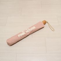 ベビーピンクハウス◇オレンジロゴギンガム折り畳み傘