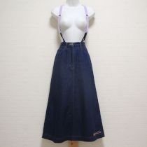 紺SHOW刺繍サスペンダースカート