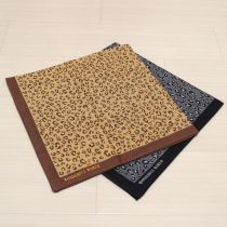 茶×グレーヒョウ柄バンダナセット