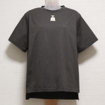チャコール香水瓶ワンポイントTシャツ