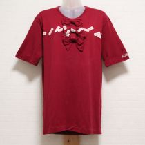 赤ロゴネーム使いリボンTシャツ【L】