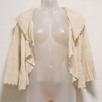 生成透かし編みフリルカーディガン