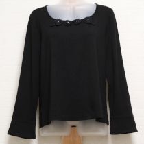 黒モチーフ付きカットソー【4(11号)】