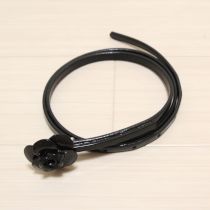 黒カメリア細ベルト