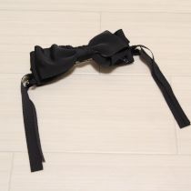 黒グログランリボンバレッタ仕様マスクレット