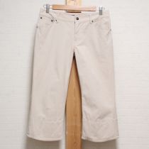 ベージュステッチ入り七分丈ストレッチパンツ【13号】
