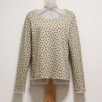 薄荷粒苺ネックリボン付きカットソー【L】