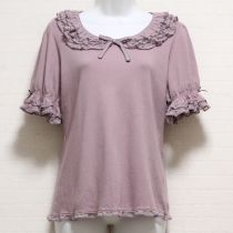 ラベンダードットチュールフリルカットソー【4(L)】