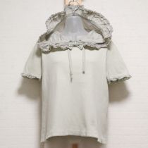 薄荷ローンフード付きカットソー【L】