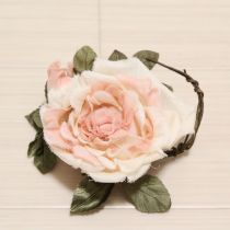 ピンク薔薇コサージュ