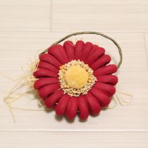 赤藁付き雛菊コサージュ