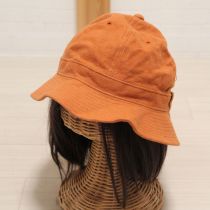 オレンジくま刺繍ネルメトロ帽