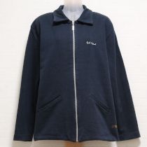 紺ロゴ入りスウェットカーディガン【M】