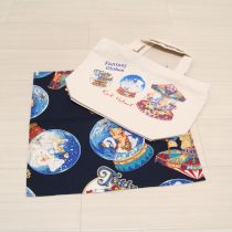 生成スノードームプリントミニトートバッグバンダナ付き