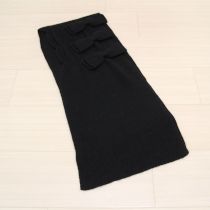 黒リボン使いニットマフラー