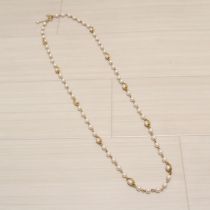 ゴールドパール×チャームネックレス