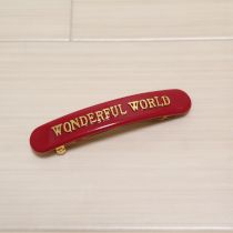 赤ロゴ入りバレッタ