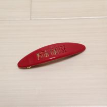 赤ロゴ型抜きバレッタ