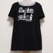 黒プリントカットソーチュニック【4(11号)】
