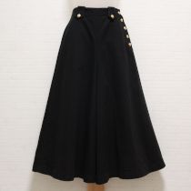 黒金ボタンかつらぎワイドパンツ